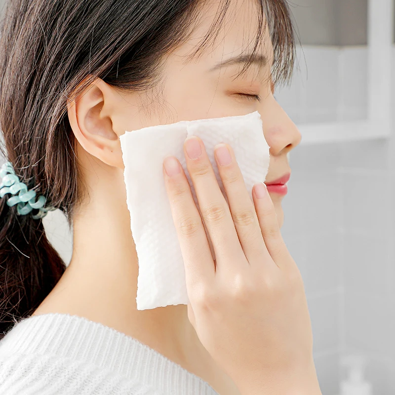 2023 Pure Cotton High Quality Disposable Sensitive Skin Cotton Tissue Facial Towel Disposable Wet Face Towels