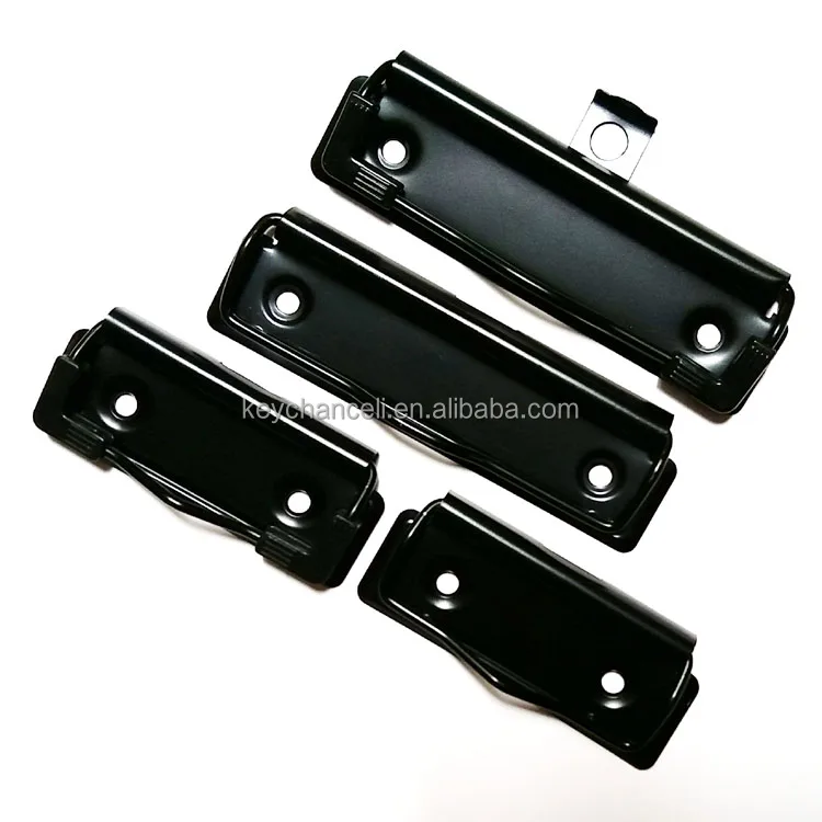 Высококачественные офисные принадлежности 70 мм матовый черный плоский металлический зажим