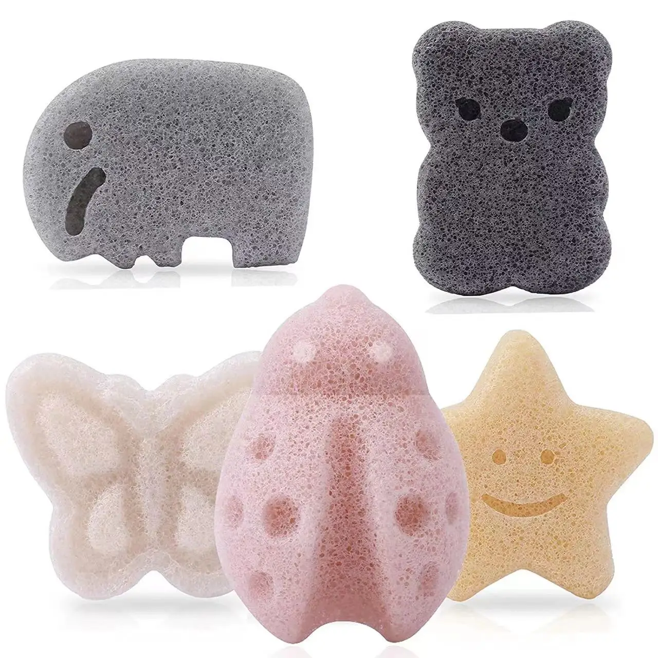 Заводская поставка Органическая губка Konjac для очистки лица/тела щетки ванной губки