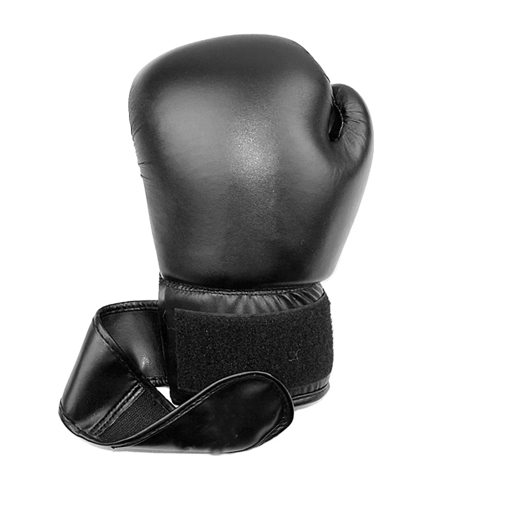 Черные боксерские перчатки из пу под заказ, недорогие перчатки для профессионального обучения, Боксерские перчатки для взрослых и детей