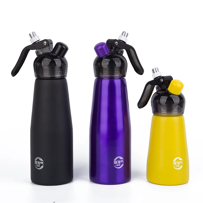 Aluminum Whip Cream Whipper Canister 500ml Whipped Cream Dispenser with Decorating Tips