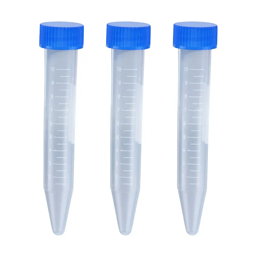 15ml 50ml Disposable Round Graduated Plastic Conical Bottom Centrifuge Tubes with Screw Cap