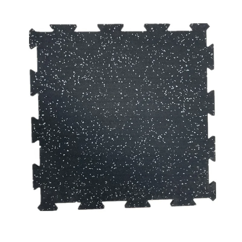 High Density Non-toxic Fitness Center Interlocking Rubber Flooring Tiles Home Gym Puzzle Mats 50X50 100X100CM 15MM Thick