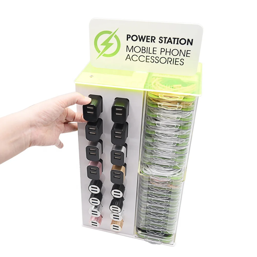 72PC Rack Display Mobile Phone Wall Charger USB Car Charger Quick Charge For Android iPhone Chargers