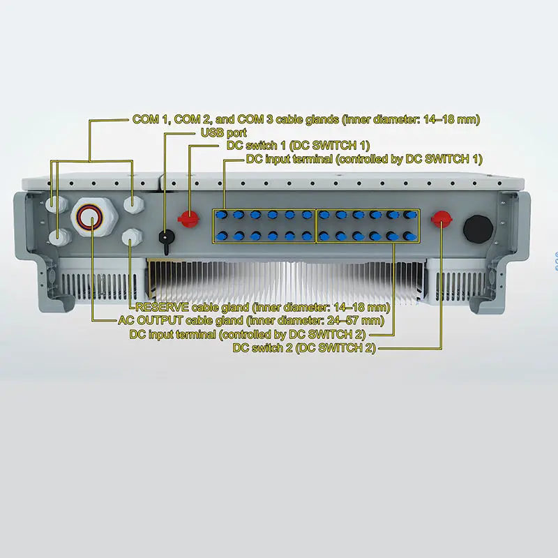 Hot selling Huawei solar power inverters with charger Sun2000-60ktl-m0 60kw On Grid 3 phase Inverter