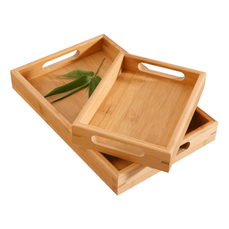 Rectangle Bamboo Breakfast Bed Carring Ottoman Tray Cheap Bamboo Trays