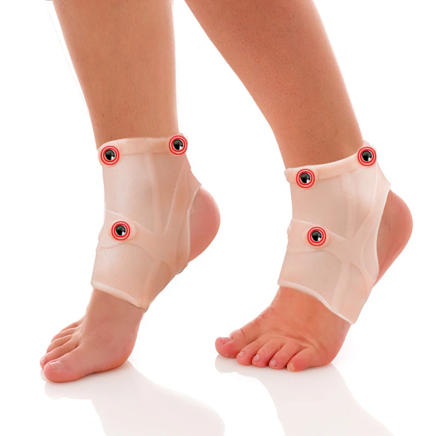 Gel Magnetic Ankle Brace Compression Strap Sleeves Bandage Support Gear Fitness Foot Protective Sports Gel Socks Heel Soft