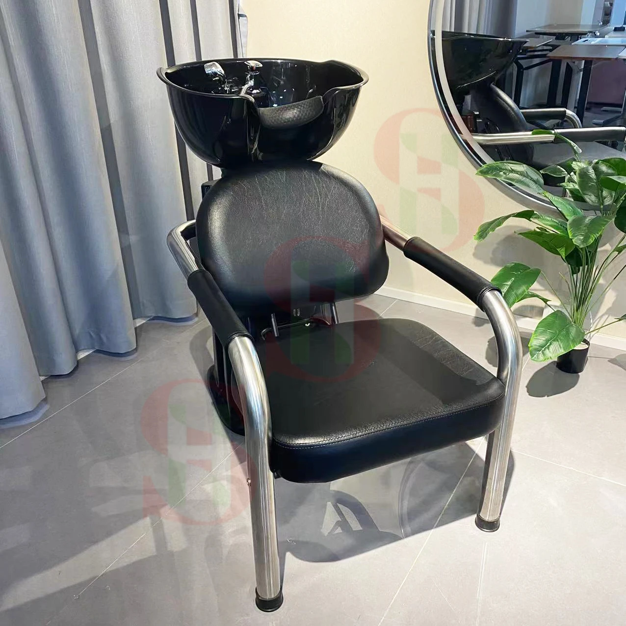 Modern Reclining Hair Salon Washing Basin Bowl /Sink Saloon Shampoo Chair and Bowl
