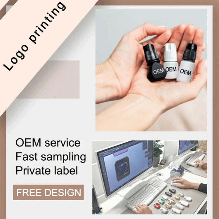 Wholesale Custom Logo No Burn Formaldehyde Free 0.5-1s 10ml High Quality Lash Extension Adhesive Glue For Eyelash Extensions
