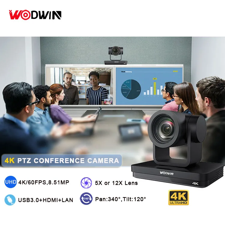 WODWIN 4k resolution Ultra HD CMOS sensor high SNR ptz camera for broadcasting