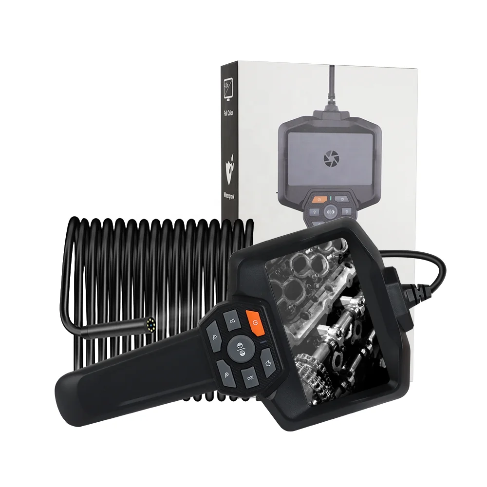 Handheld 4.3 Inch Lcd Screen  Hd 1080p Single Len Hard Tube 4.0mm Waterproof Inspection Camera Industrial Endoscope