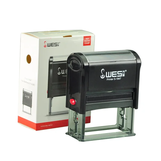Customization stamp WES S-1847 self-inking stamp for office use rubber stamp