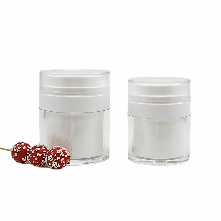Cosmetic cream jar airless pump vacuum plastic jar 15 ml 30 ml 50ml 100ml
