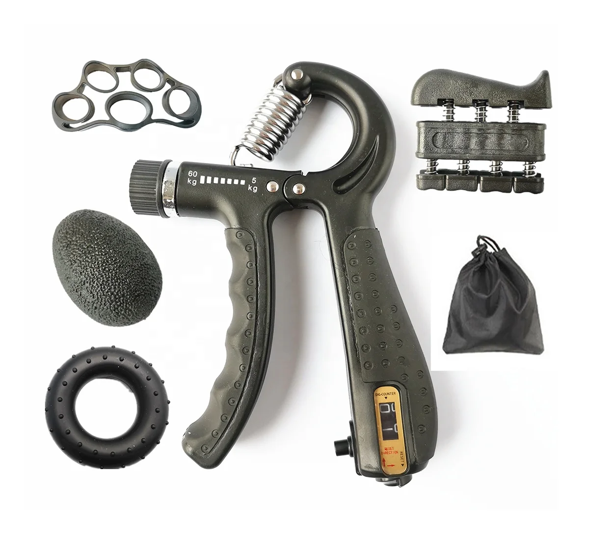 Adjustable Exerciser Strengthener Hand Grip Set