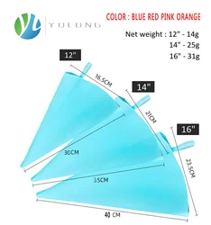 Горячая Распродажа 12 дюймов прочный материал различные силиконовые кондитерского мешка