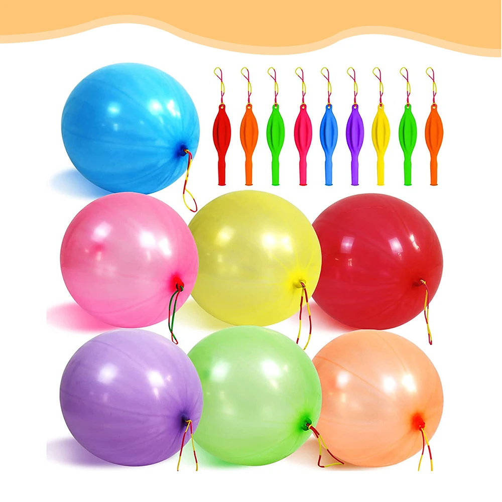 Punching Balloon Heavy Duty Party Favors For Kids  Bounce Balloons with Rubber Band Handle Birthday Party Punch Balloons