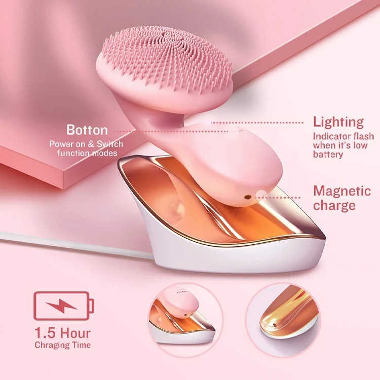 High quality and cheap plastic silicone facial cleansing brush for cleaning face
