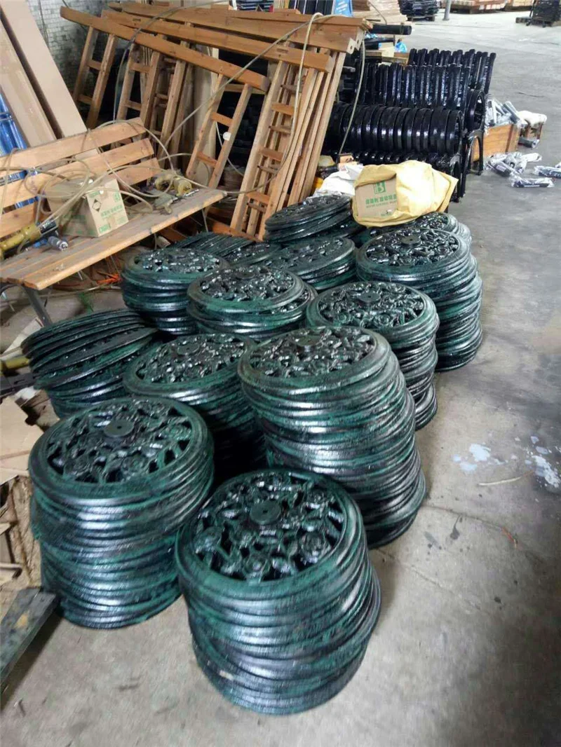 Outdoor Furniture Cast Iron Rose Flower Umbrella Base 8kg 10kg 12kg Garden