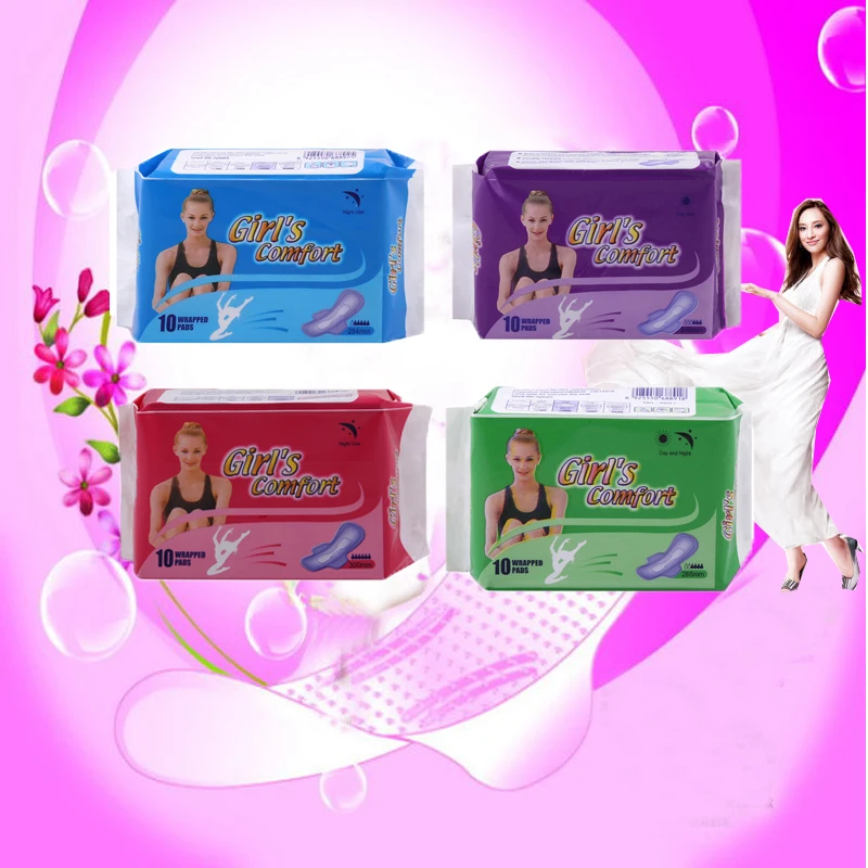 
Natural Soft Care Organic Cotton Menstrual Fc Bio Biodegradable Lady Pad Sanitary Napkin Women Wings Style Time 