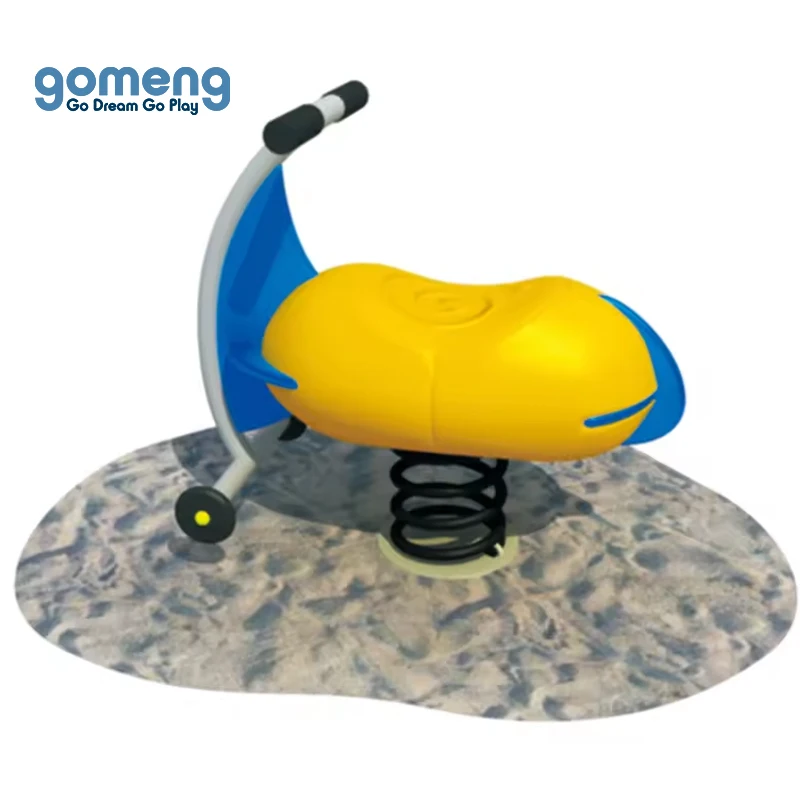 Popular animal style children playground spring rider ,garden outdoor playground spring rider toys