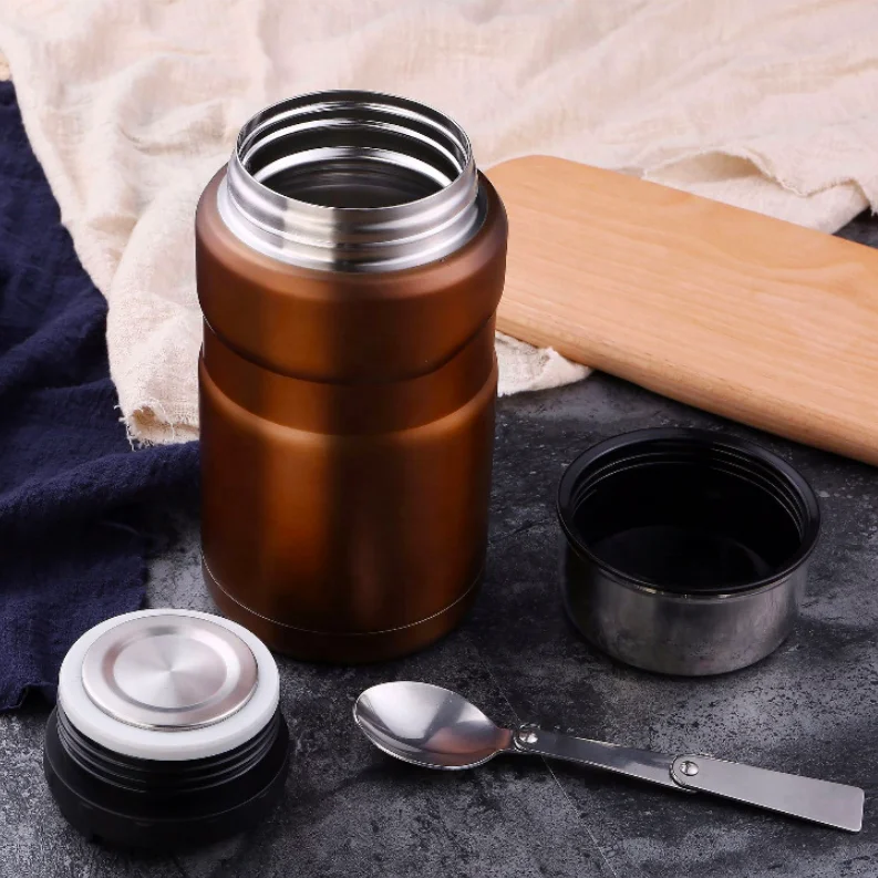 750ML Stainless Steel Thermos Vacuum Food Jar Rice Soup Container