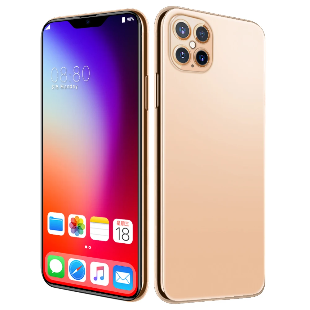  Новый высококлассный мобильный телефон I12 Pro 6 5 дюйма сотовый 8 ГБ + 256 памяти две sim-карты в режиме ожидания
