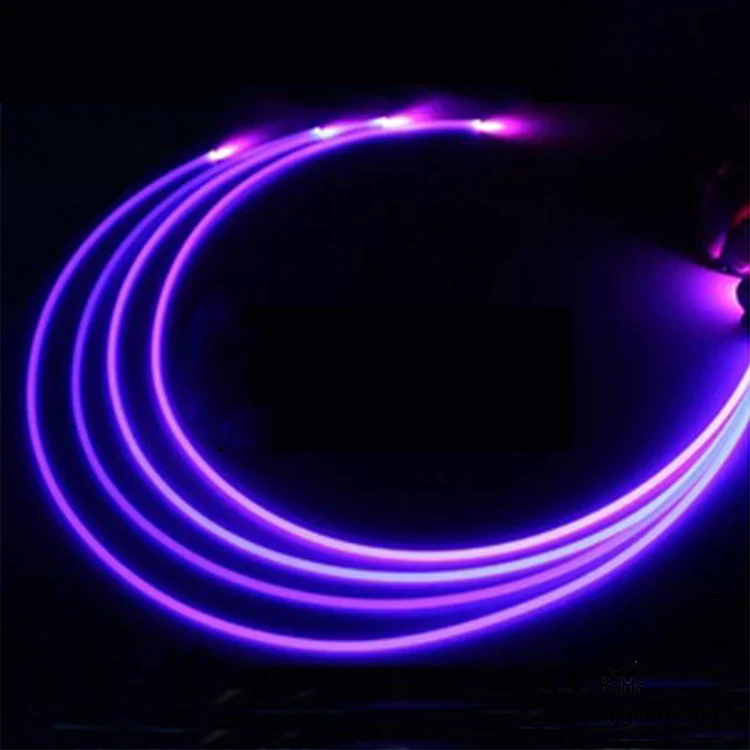 1.5Mm Polymer  Plastic Glow Fog Solid Core Side Emitting Milky Fiber Optic Cable For Pool Facade Lighting