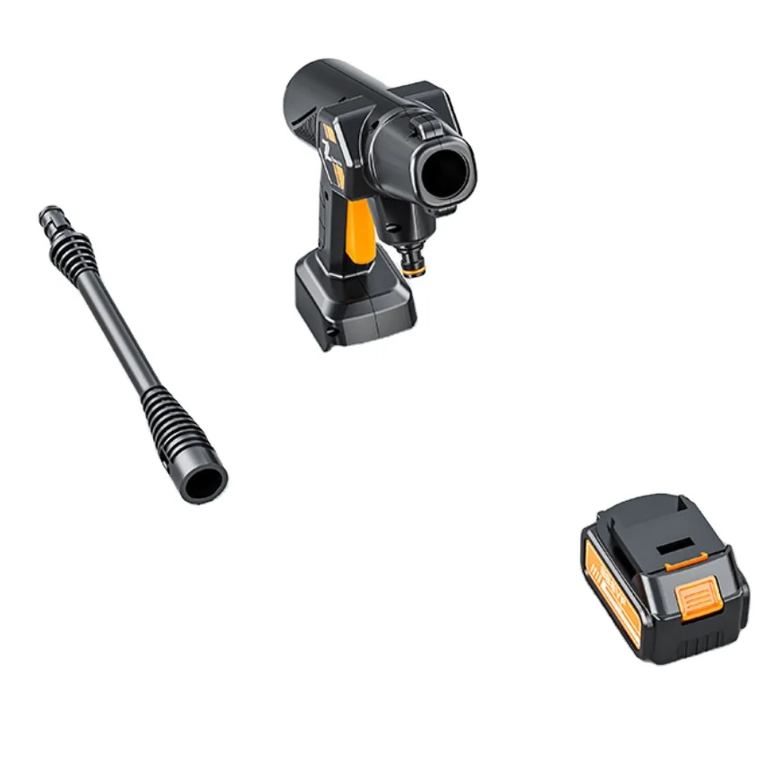 RONGXIANG CE Large Battery Portable Washing Gun Cordless High Pressure Foam Sprayer Wheel Auto Cleaner CW-1911