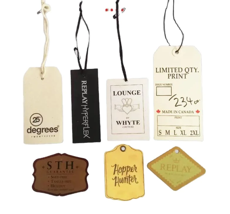 Customized Brown Kraft Paper Hang Tags for Clothing
