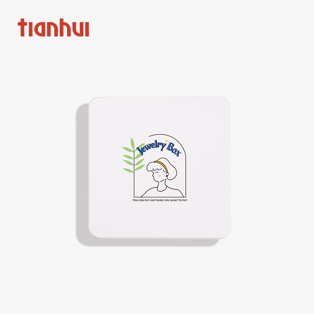 Tianhui Food Grade Ultra Thin Metal Boxes Square Tin Case for Tea Packing