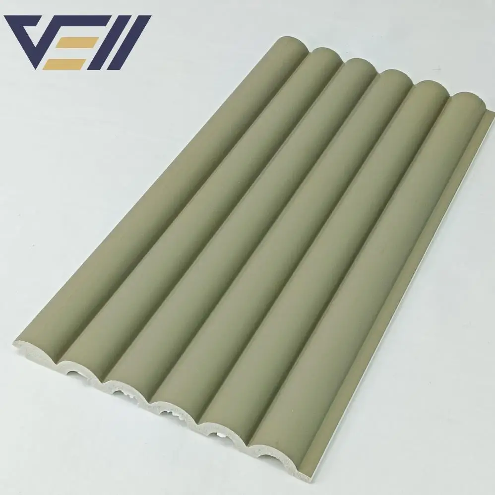 Factory Indoor Other Pvc Wpc Sound Proof Wave Fluted Design Acoustic Marble Led Ps Wall Panels