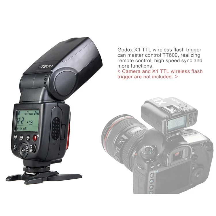 Беспроводная вспышка GODOX TT600 GN60 2 4 ГГц для цифровых зеркальных камер Canon Nikon Pentax Olympus Fuji