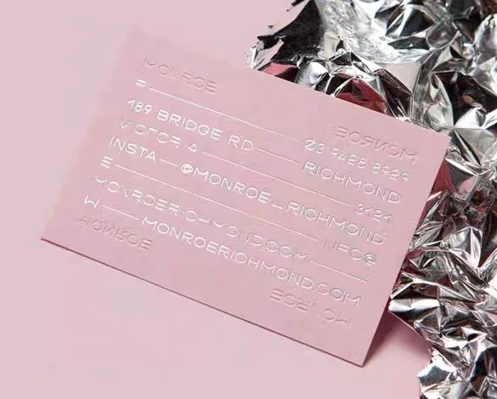 Wholesale custom luxury pink cards printing create own gold foil embossed business cards with logo