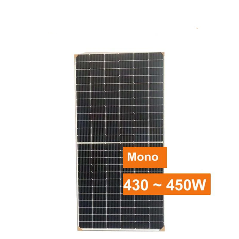 Latest High Efficiency 445W Solar Panel B Grade 144 Cells Half Cut Monocrystalline White Solar Panels Silicon Power Station