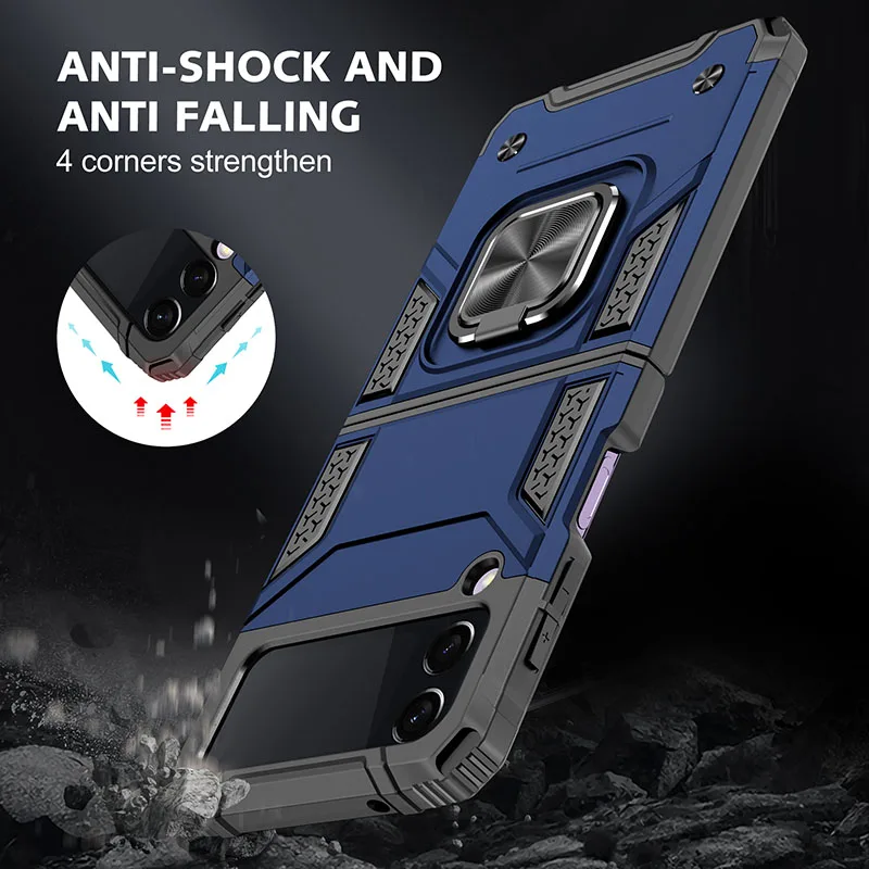 Leyi 2021 newest customized TPU+PC 1.5MM transparent hard cover funky protection phone case samsung galaxy z flip 3 5g