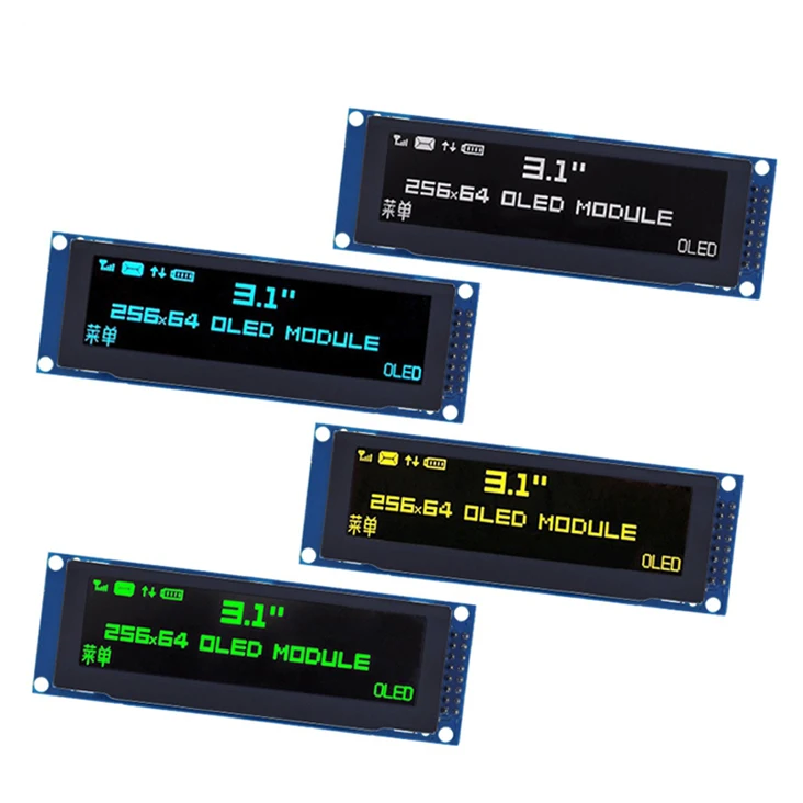 3.12 inch OLED Display 25664 Dots Graphic LCD Module Display Screen LCM Screen SSD1322 Controller Support SPI