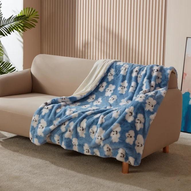 Индивидуальное мягкое одеяло любого цвета, плюшевое одеяло из кроличьего меха, Прямая поставка с завода, одеяло для кровати оптом