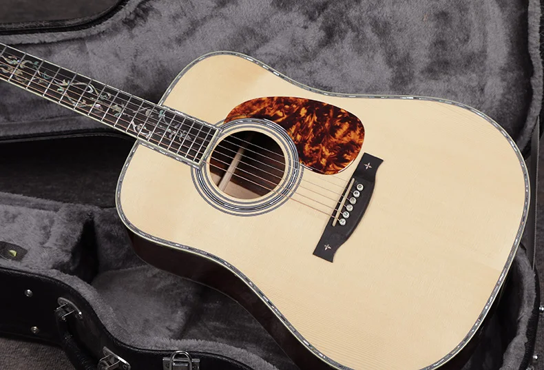 Gabrielguitar High quality Brand new design Log color acoustic guitar LR888, beautiful appearance, ABS shell inlaid, pure manual