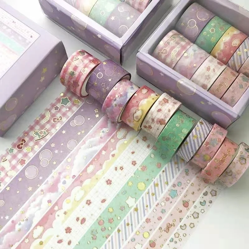  Индивидуальная Бумажная лента Washi цветная бумажная для упаковки подарков печатная