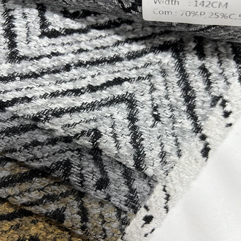 wholesale classic woven dyed thick cotton linen contain polyester decoration upholstery sofa fabric