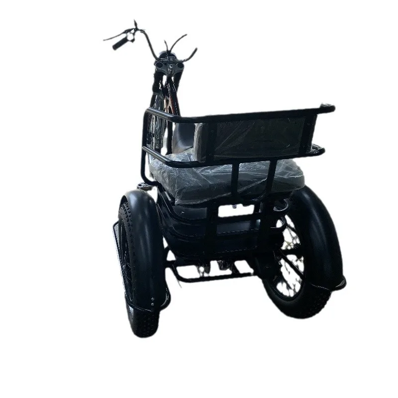 New pedal three-wheeled bicycle lithium battery aluminum alloy electric three-wheeled moped