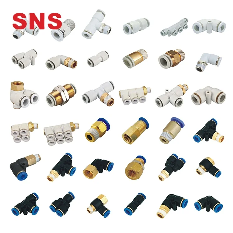 Various Type Factory One Touch Pneumatic Air Hose Fitting Plastic Quick Hose Connect Parts