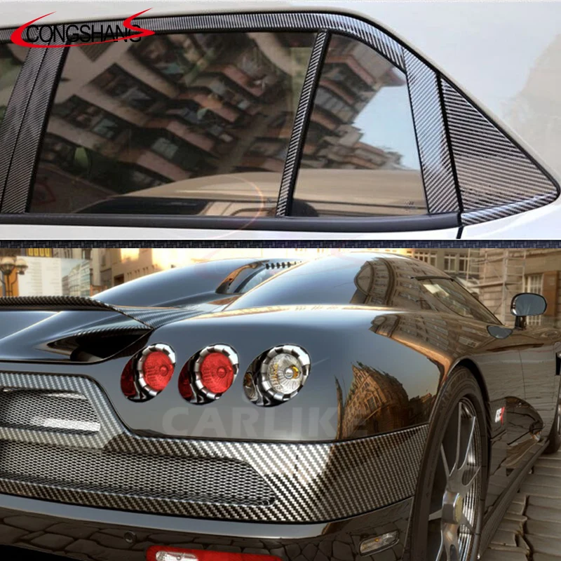 1 52x18 м воздушные каналы черные глянцевые автомобильные оболочки 2D 7D из углеродного