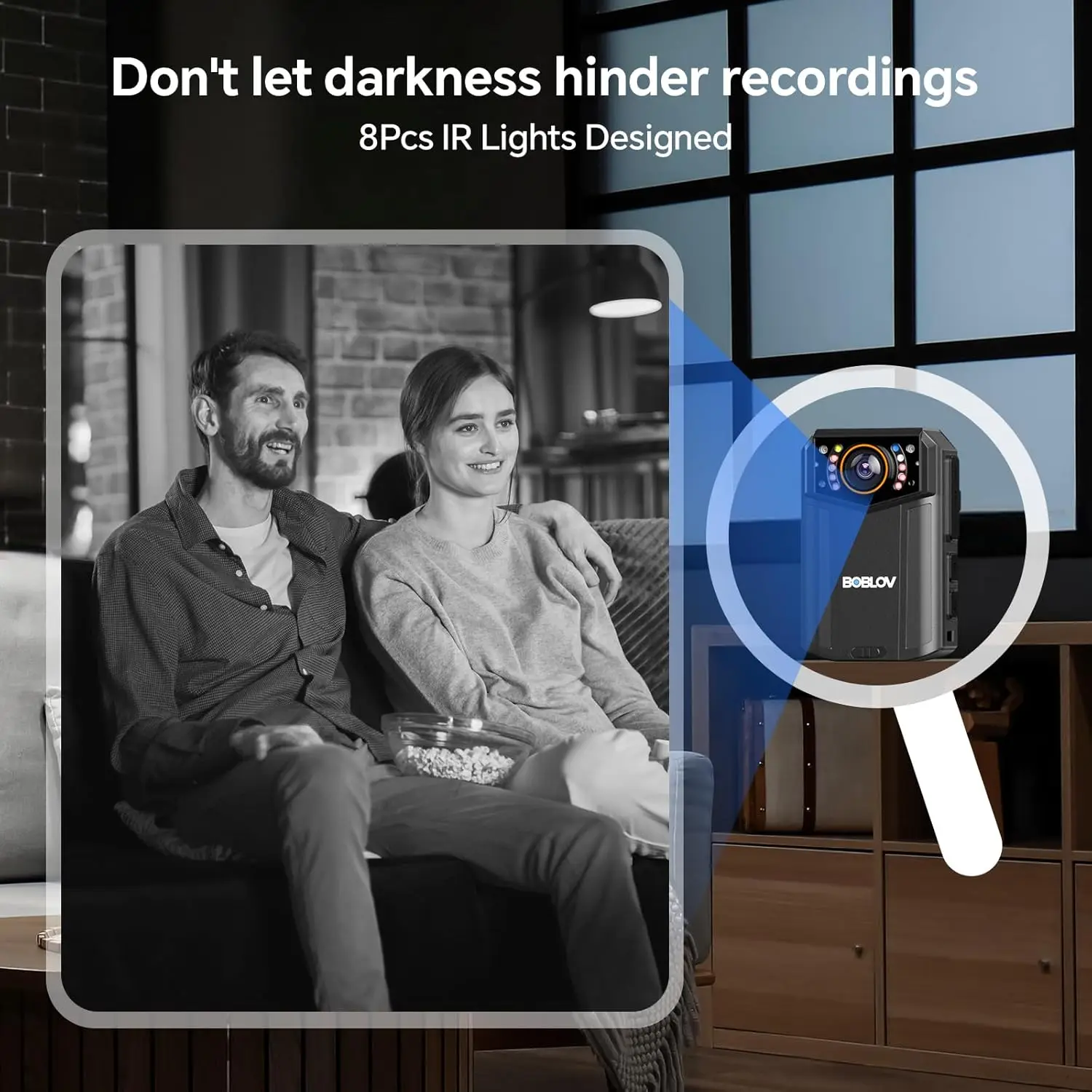 BOBLOV B4K6 Body Cam 4K128GB GPS Night Vision IP66 Waterproof 2PCS 3000mAh Batteries Body Worn Camera for Law Enforcement