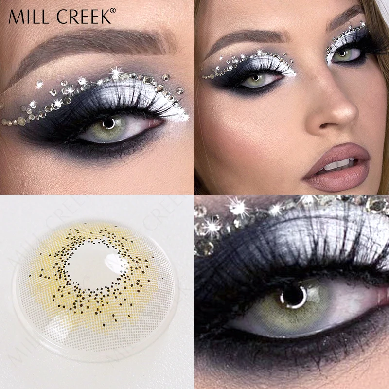 Годовые линзы для глаз mill creek дешевые контактные цветные Недорогие Одноразовые за один день