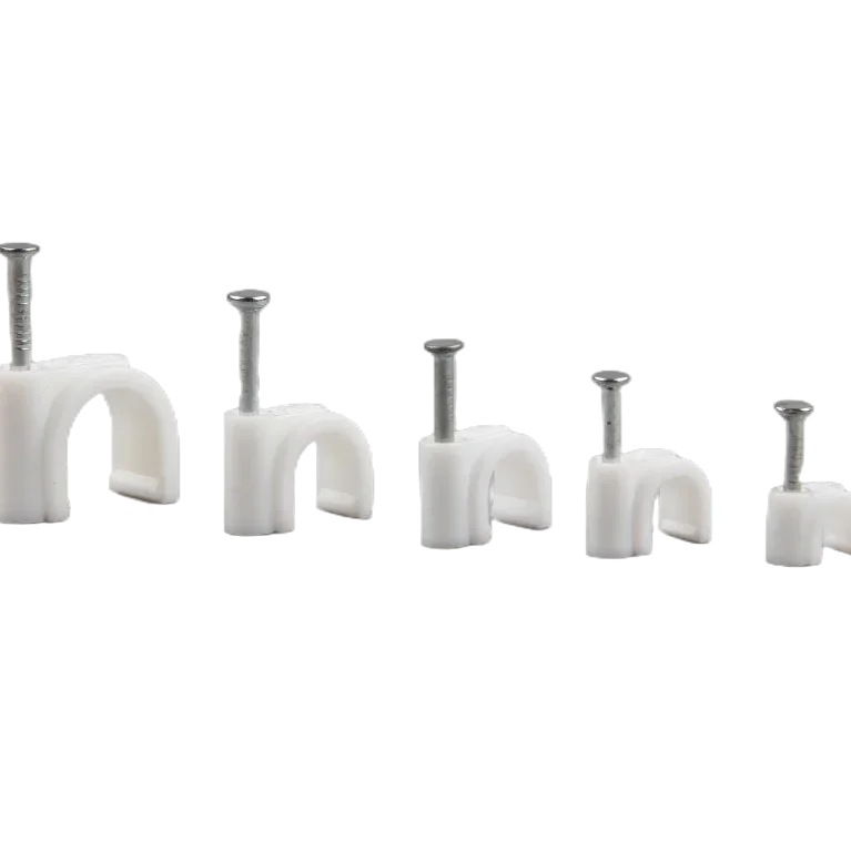 7mm circle type cable nail clips PE materials with steel factory price with great quality