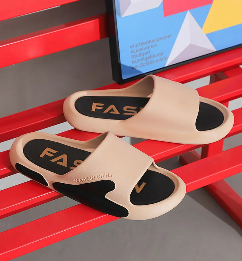 New Summer Slippers For Women And Men Flat Soft Sole Non-slip Slides Indoor House Flip Flops Four Season Outdoor EVA PVC Slides