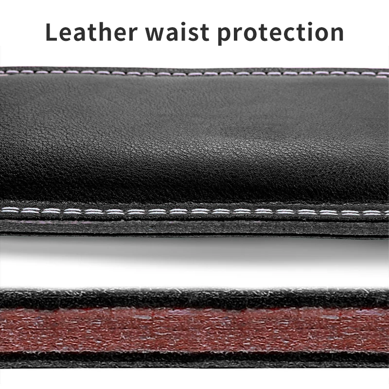 High Quality Gym Belt Custom Logo Back Support Fitness Bodybuilding Leather Weight Lifting Belt Hot cowhide leather belt