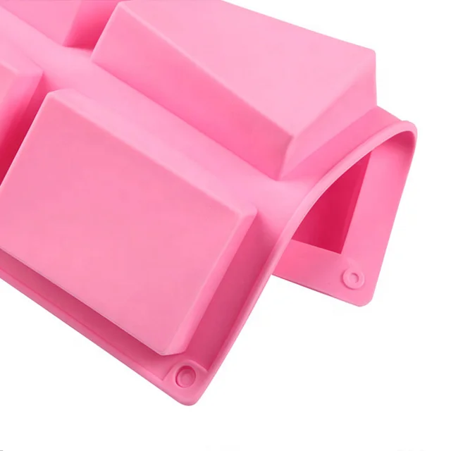 DLC053 Non-stick 6 rectangle forms silicone used soap mold rectangular soap making molds handmade soap silicone mold