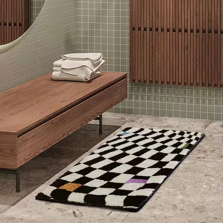 Custom design mats luxury absorbent high quality microfibre antiskid bath mat